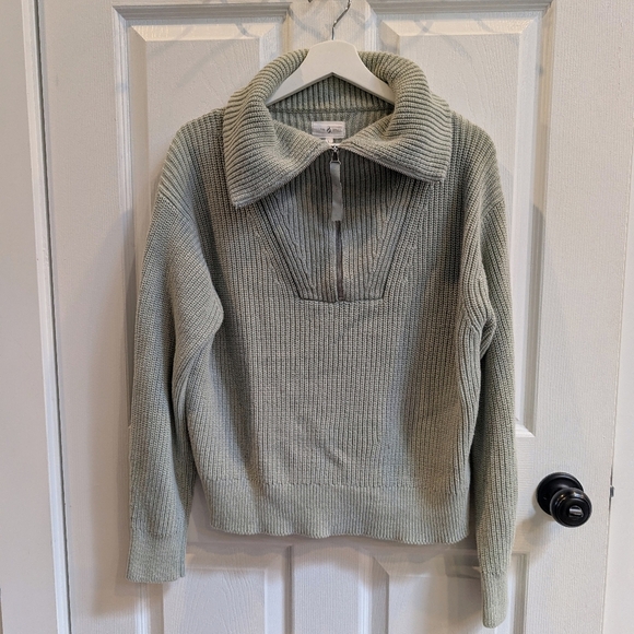 Lou & Grey Ribbed Knit 1/2 Zip Sweater - Picture 3 of 6